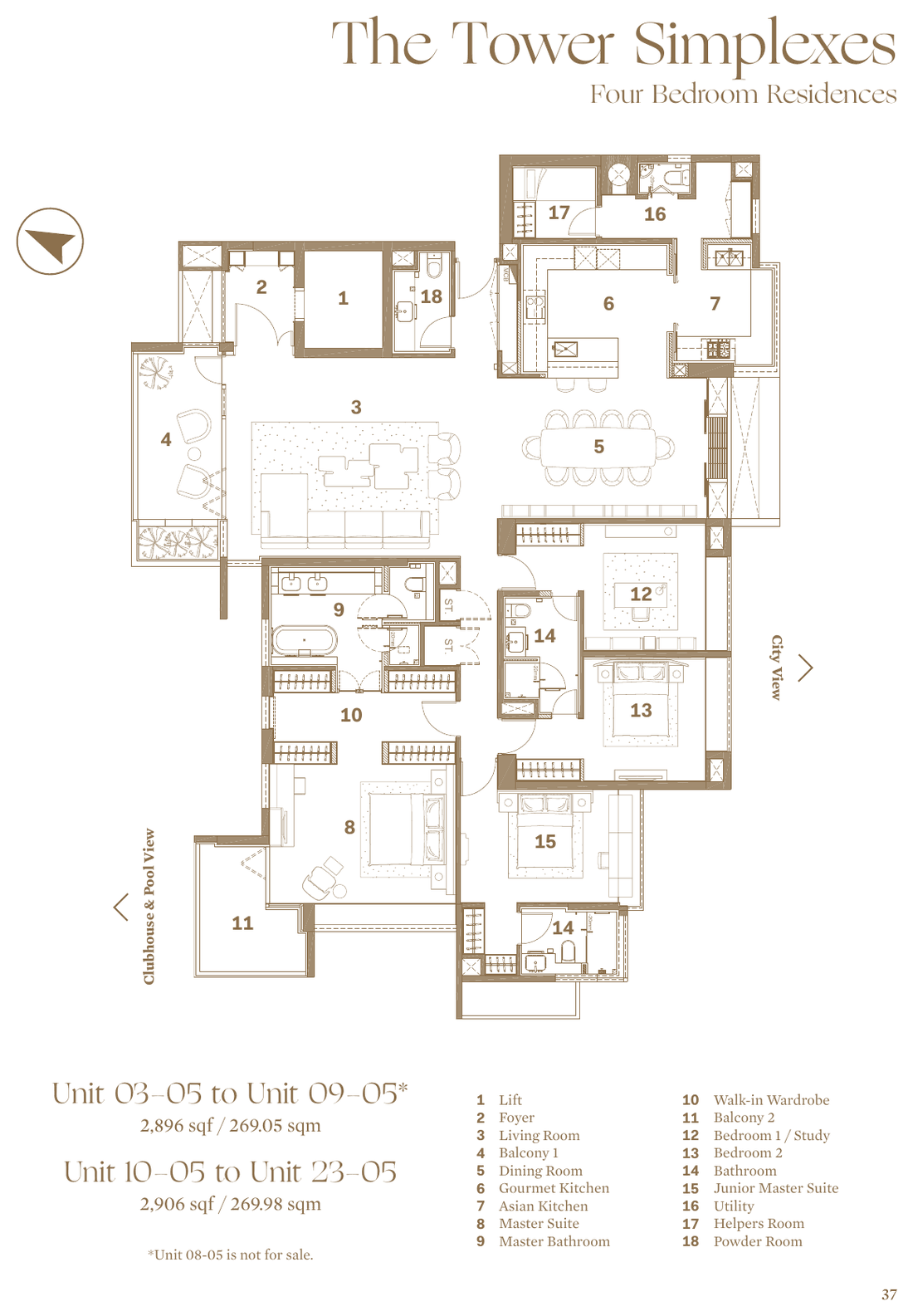 The Tower Simplexes · 2,896 and 2,906 sqft
